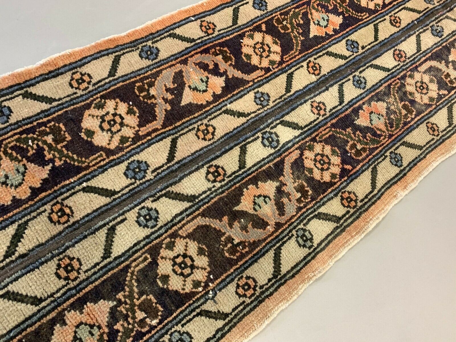Turkish narrow runner 368x50 cm wool