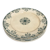 4 assiettes en terre de fer Mignon Sarreguemines