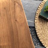 Workshop stool in oak and metal