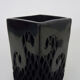 Vase Dona Rosa Oaxaca Mexico black openwork. Mexican folk art. Year 70