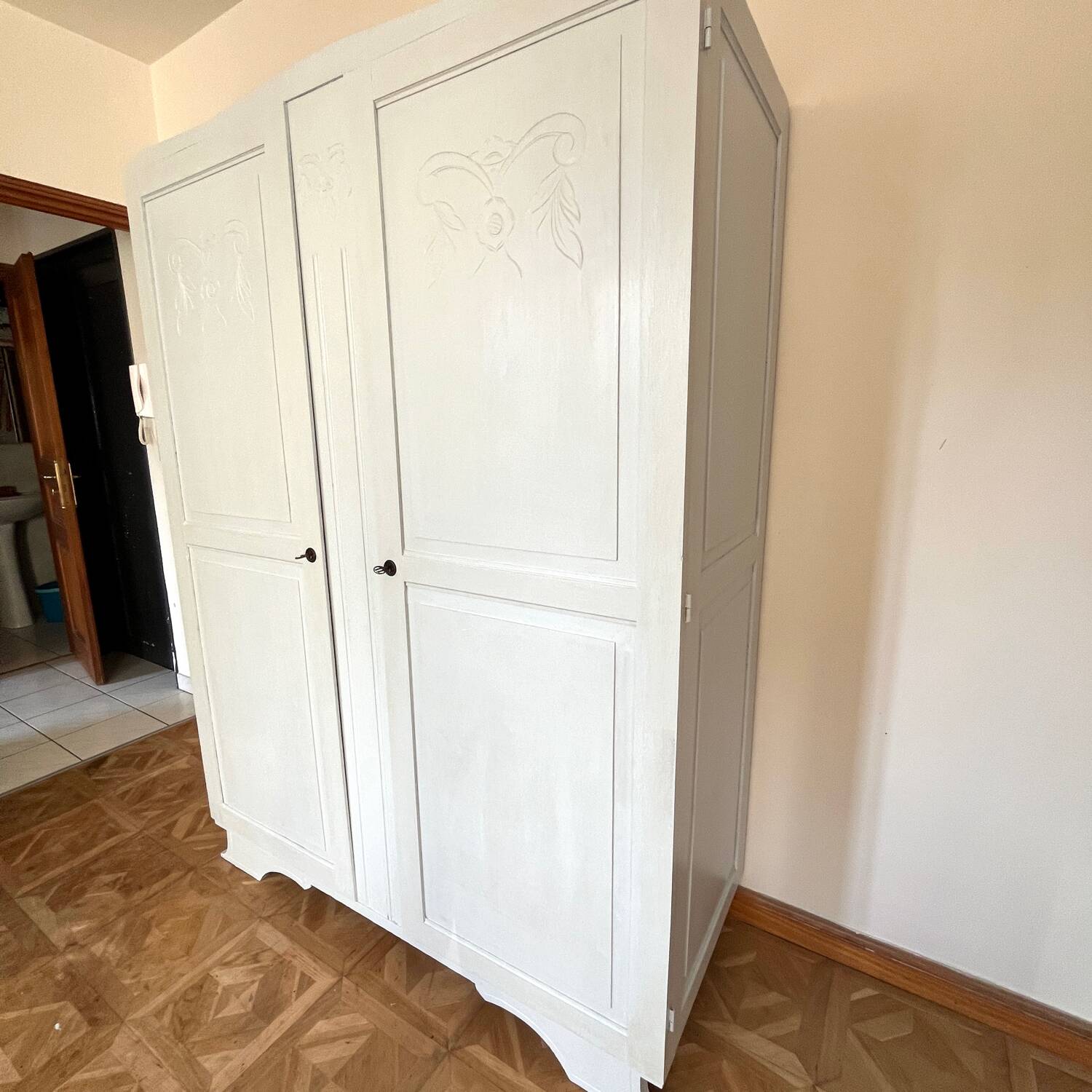 Fjord blue art deco wardrobe