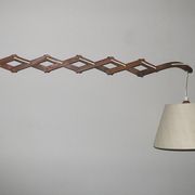 Erik Hansen for Le Klint scissor articulated teak wall light, Denmark 1960s