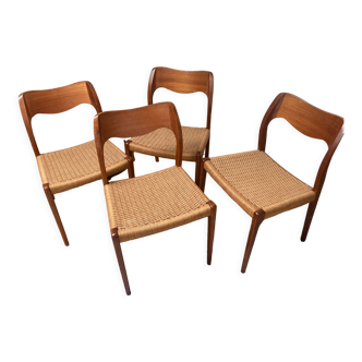 4 chaises de Niels Otto Møller pour JL Møllers