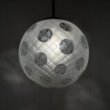 Vintage murano sphere ball pendant lamp Italy 1950s