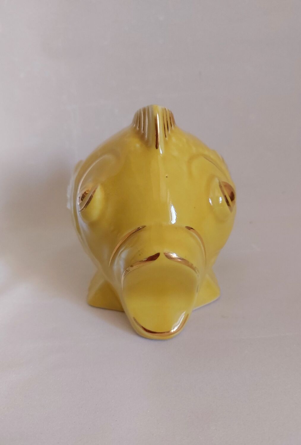 Fish vintage ceramic piggy bank 50's