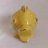 Fish vintage ceramic piggy bank 50's