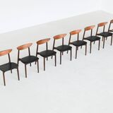 Harry Ostergaard set of eight dining chairs rosewood Randers Denmark 1960