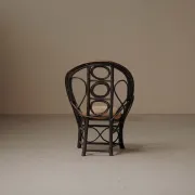 Fauteuil sculptural en bois courbé , Art Populaire, vers 1900