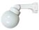 Vintage White Porcelain Wall Light with Milk Glass, 1950s