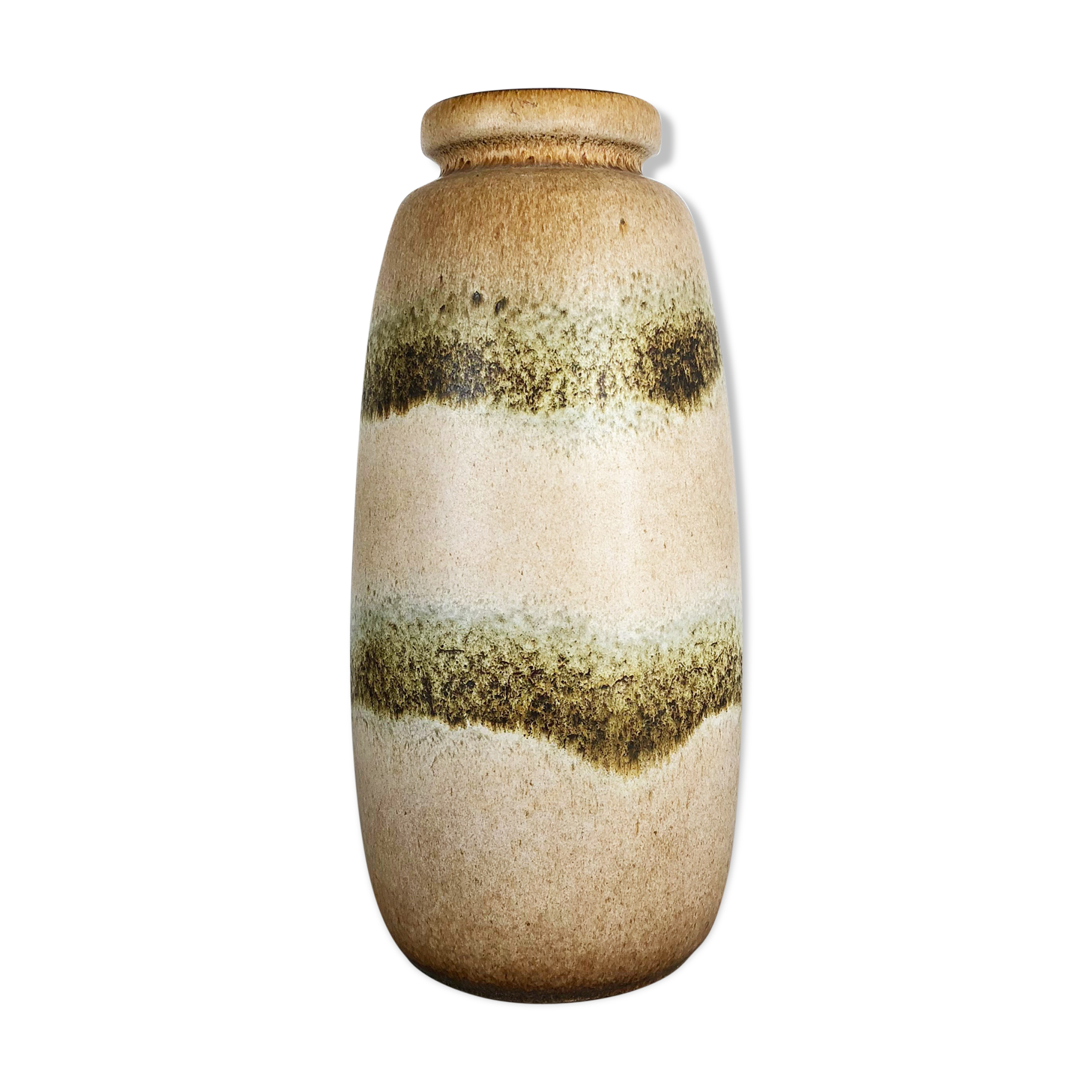 Large Pottery Fat Lava Multi-Color 284-47 Floor Vase Made by Scheurich, 1970s