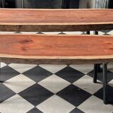 Pair of exotic wood benches