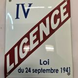 Enamelled plate license IV