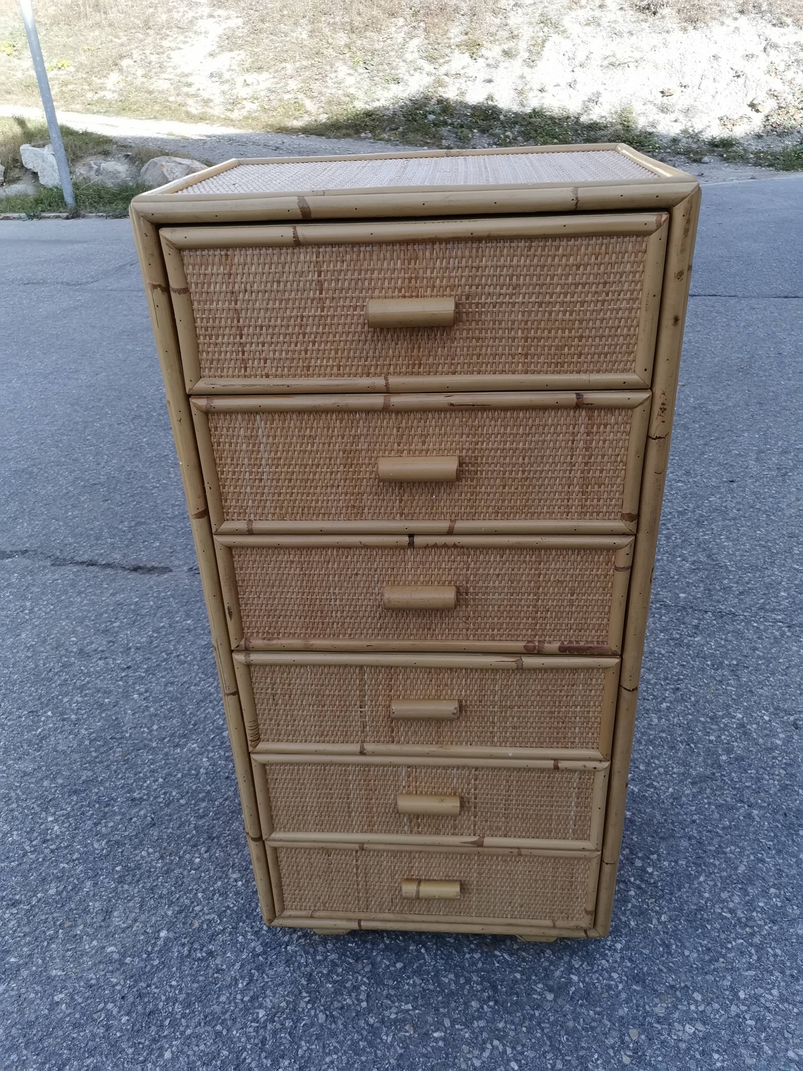 Rattan dresser