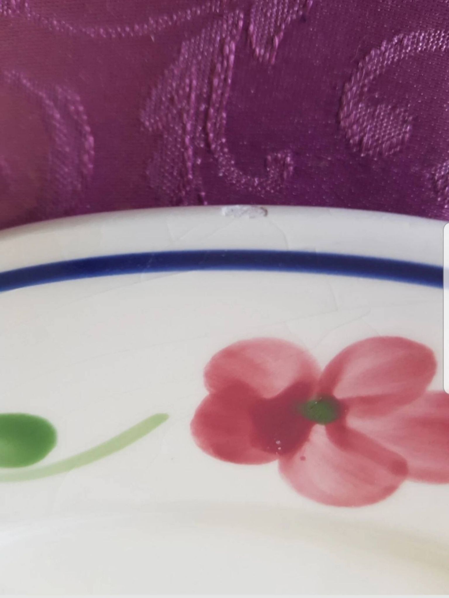 Grande assiette plate vintage , peint a la main , Italie
