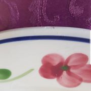 Grande assiette plate vintage , peint a la main , Italie