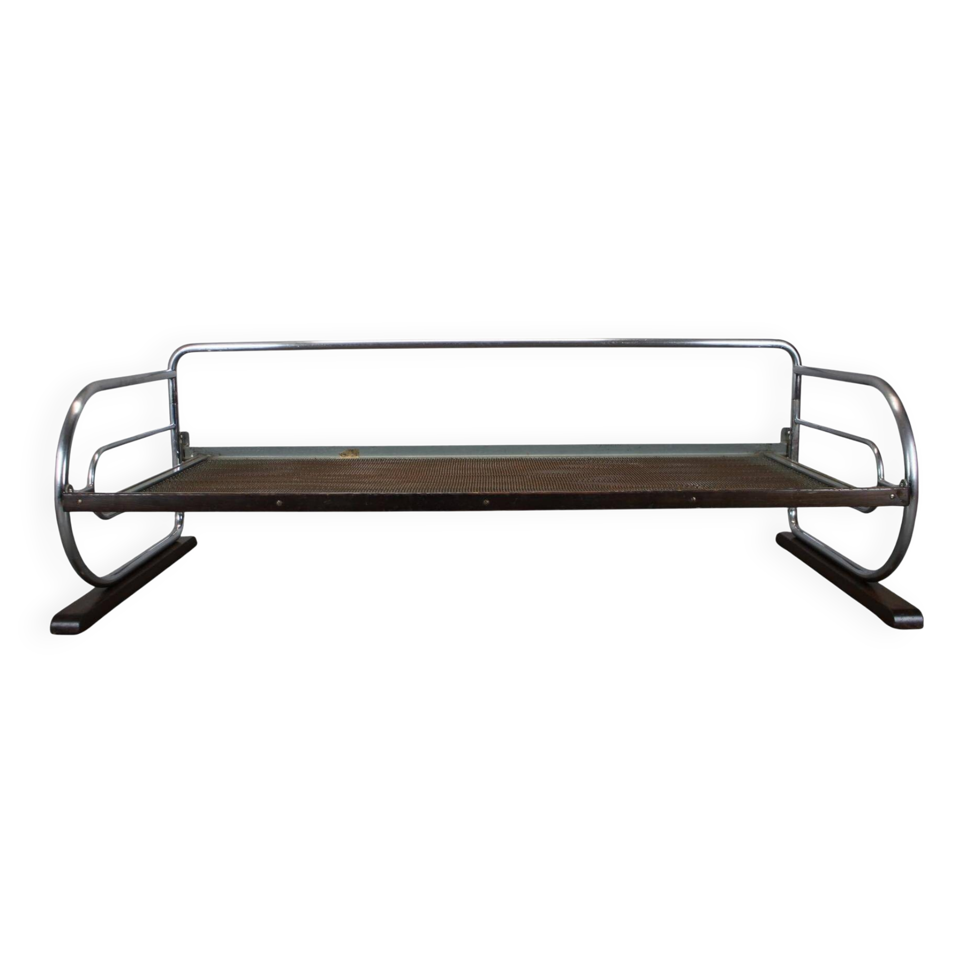 Three-seater tubular canapé Bauhaus by Slezák, Czechoslovakia, 1930s