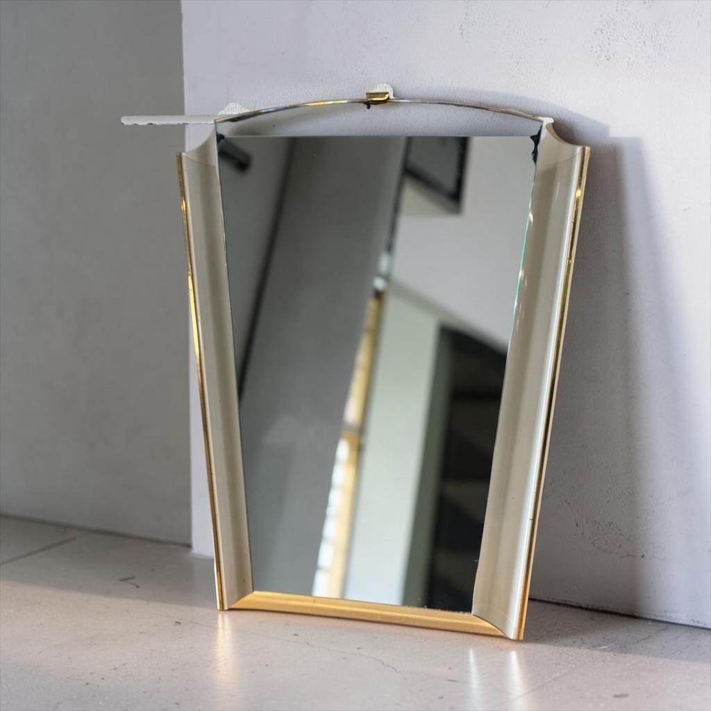 Miroir mural vintage des années 50 avec éclairage
