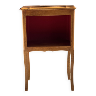 Small classic bedside table in blond wood