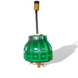 Scandinavian Modern green glass hanging lamp Helena Tynell