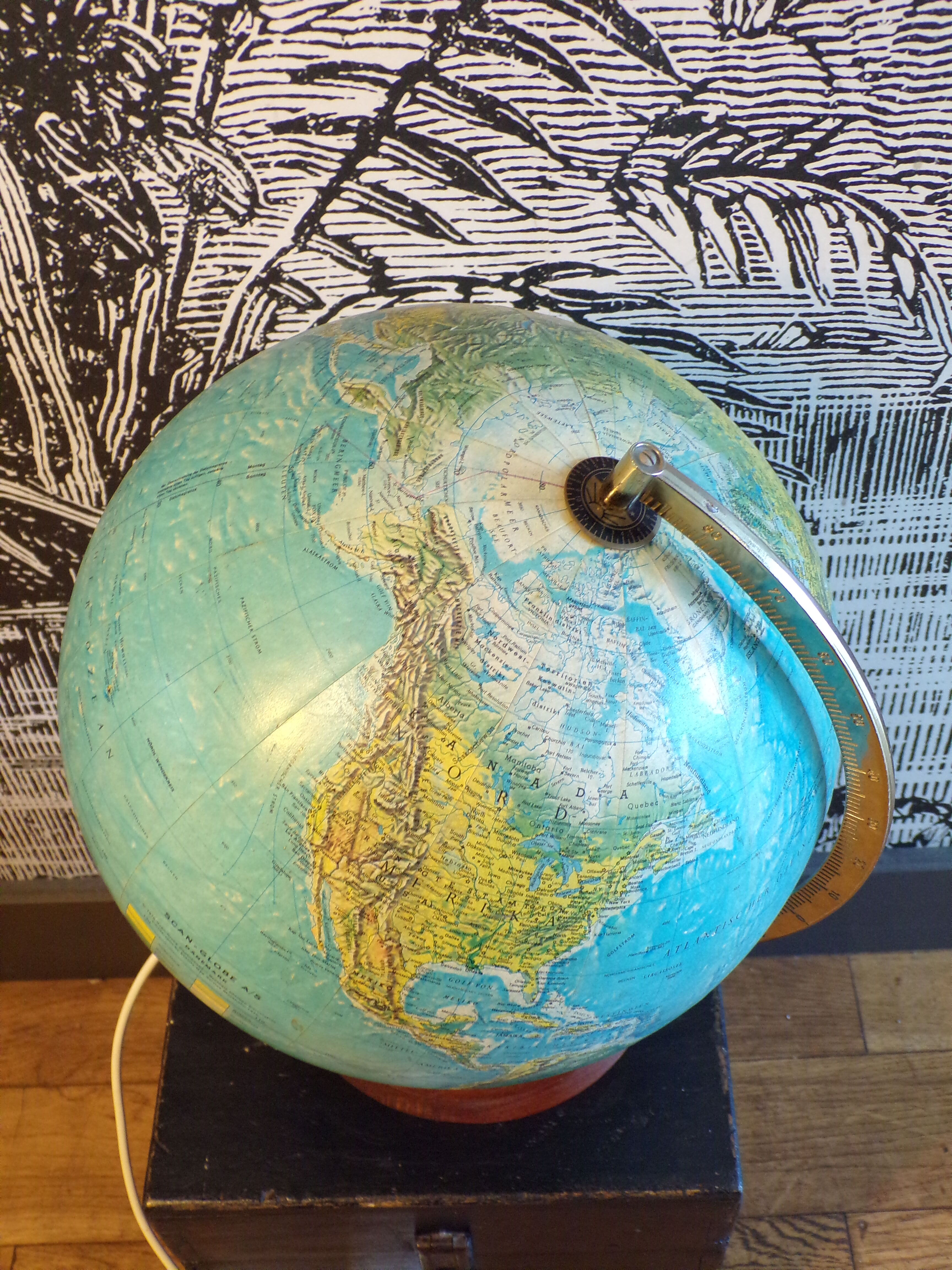 German vintage luminous globe