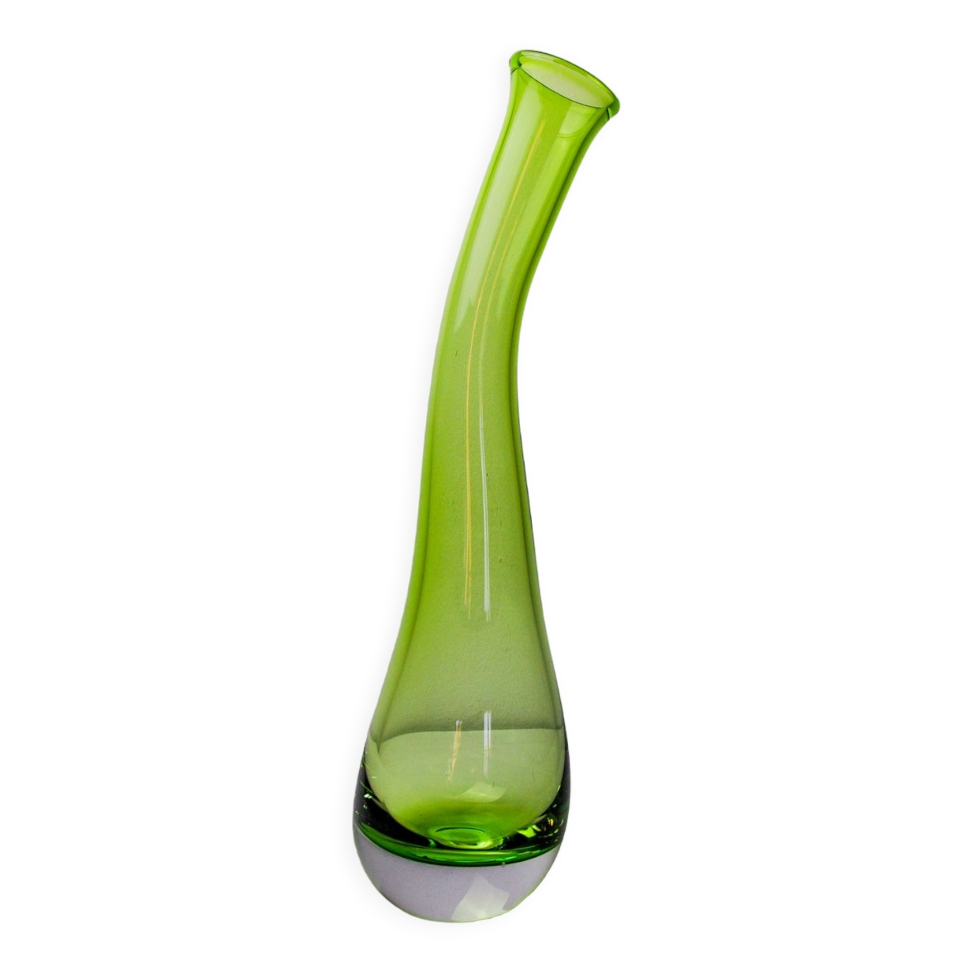 Green sommerso vase XL by seguso, Italy, 1970
