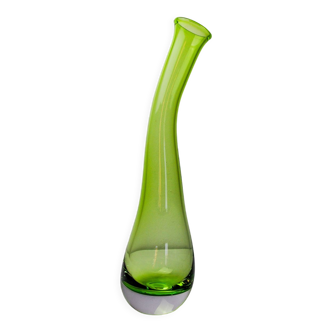 Green sommerso vase XL by seguso, Italy, 1970