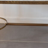 Marble and brass coffee table