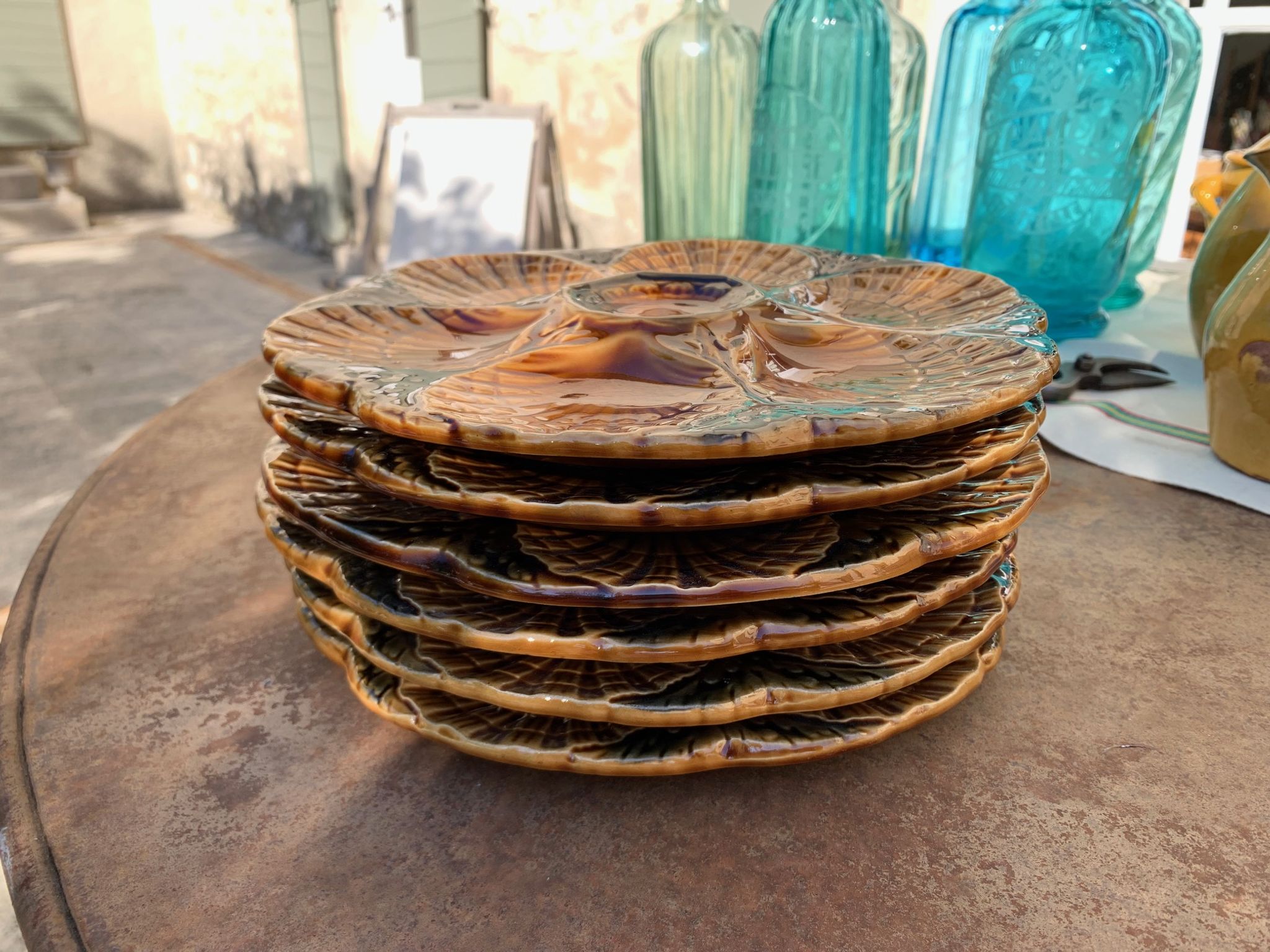 Assiette coquillages Sarreguemines