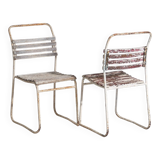 Antique white outdoor chairs (circa 1920). Set of 4
