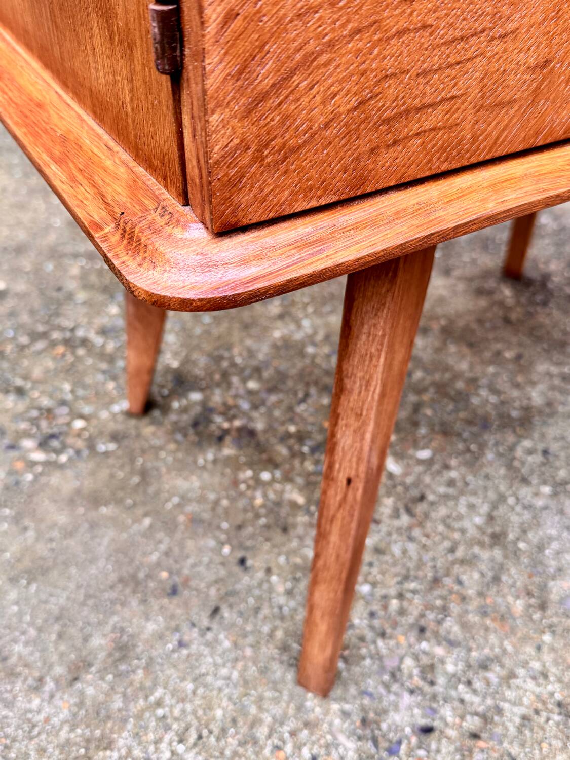 Two renovated vintage bedside tables