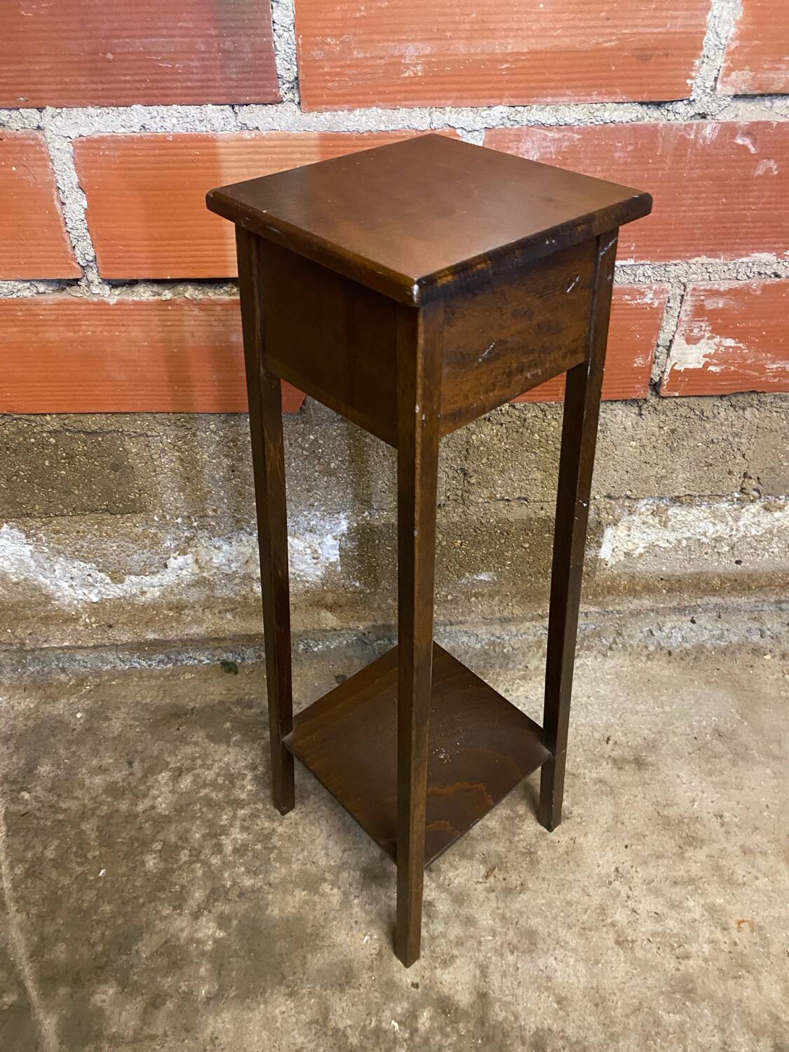 Vintage Wooden Stool #D458