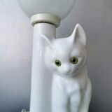 Vintage ceramic cat lamp from the eighties