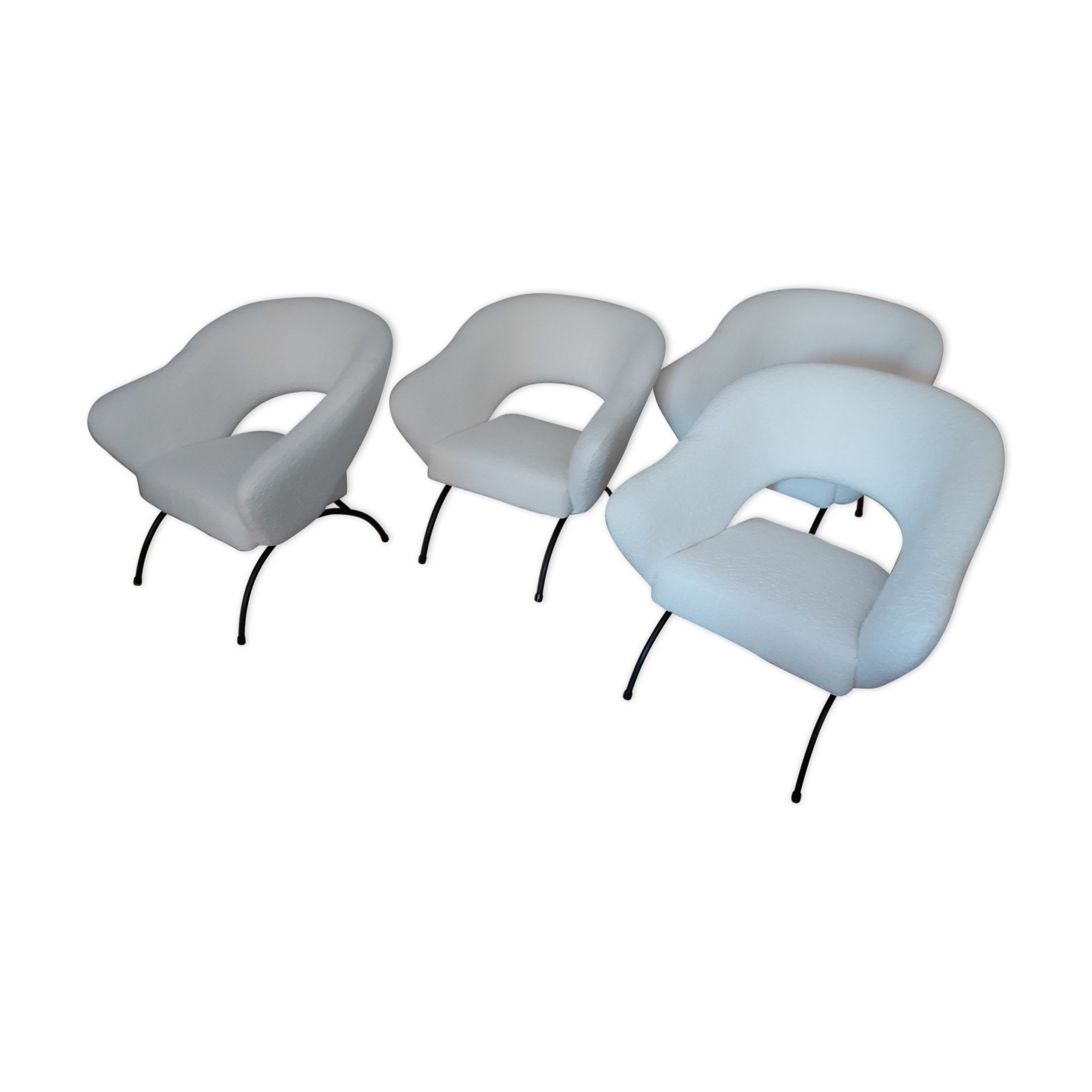 A set of four armchairs, Poland, 1960s