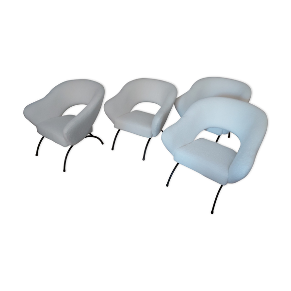 Quatre fauteuils Pologne années 1960