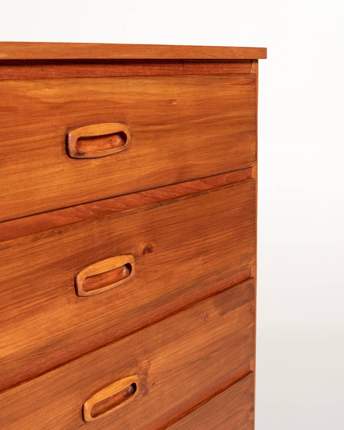 Scandinavian tall chest of six drawers