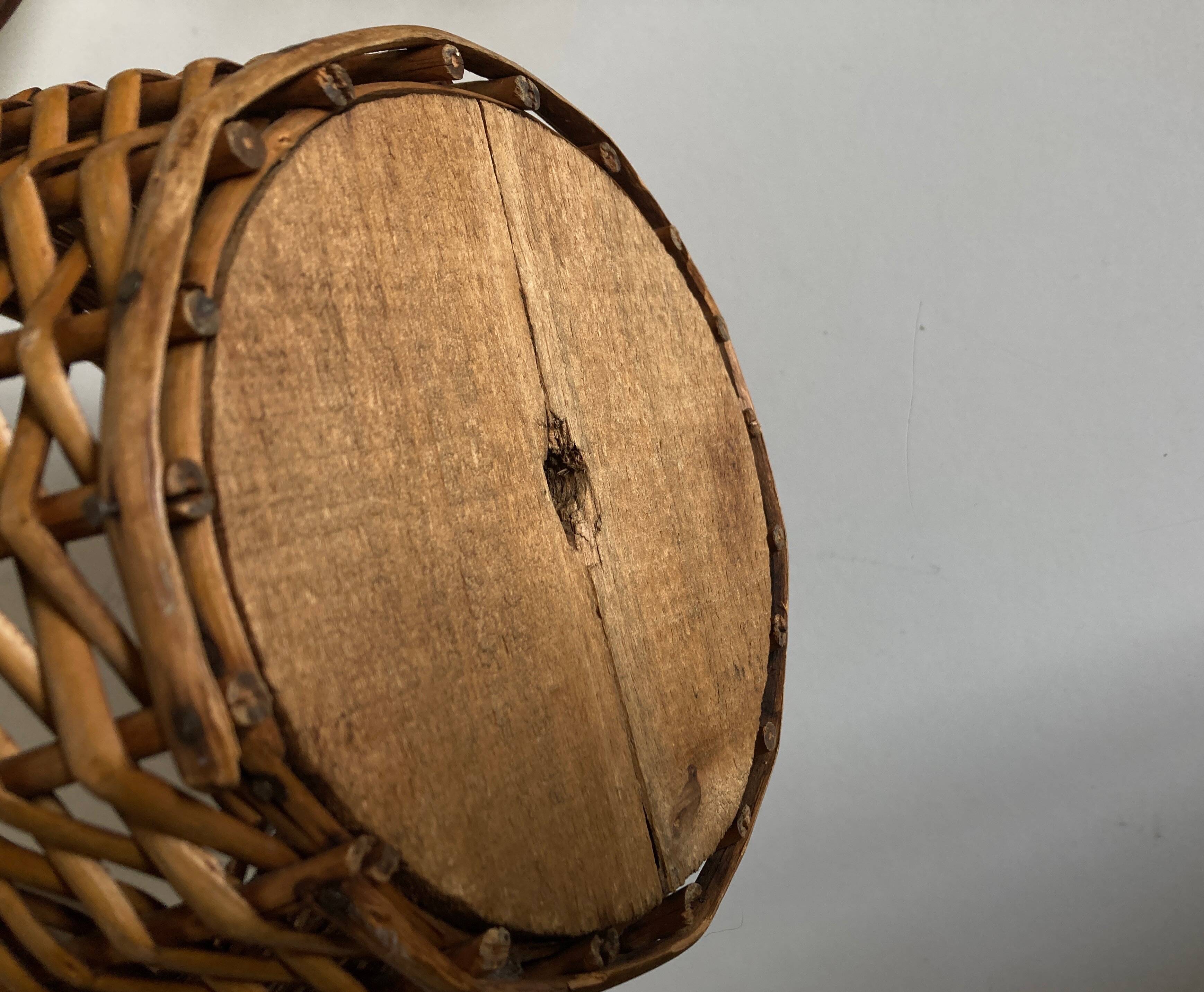 XL wicker planter from basket makers 1960