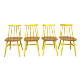 Set of 4 "Fanett" chairs Ilmari Tapiovaara Sweden 1960