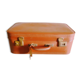 Old suitcase in vulcanized fibre