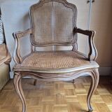 Louis XV style fluted cabriolet armchair