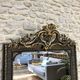 Old mirror 153.5x98.5cm Napoleon III late 19th century, beveled and stitched ice.