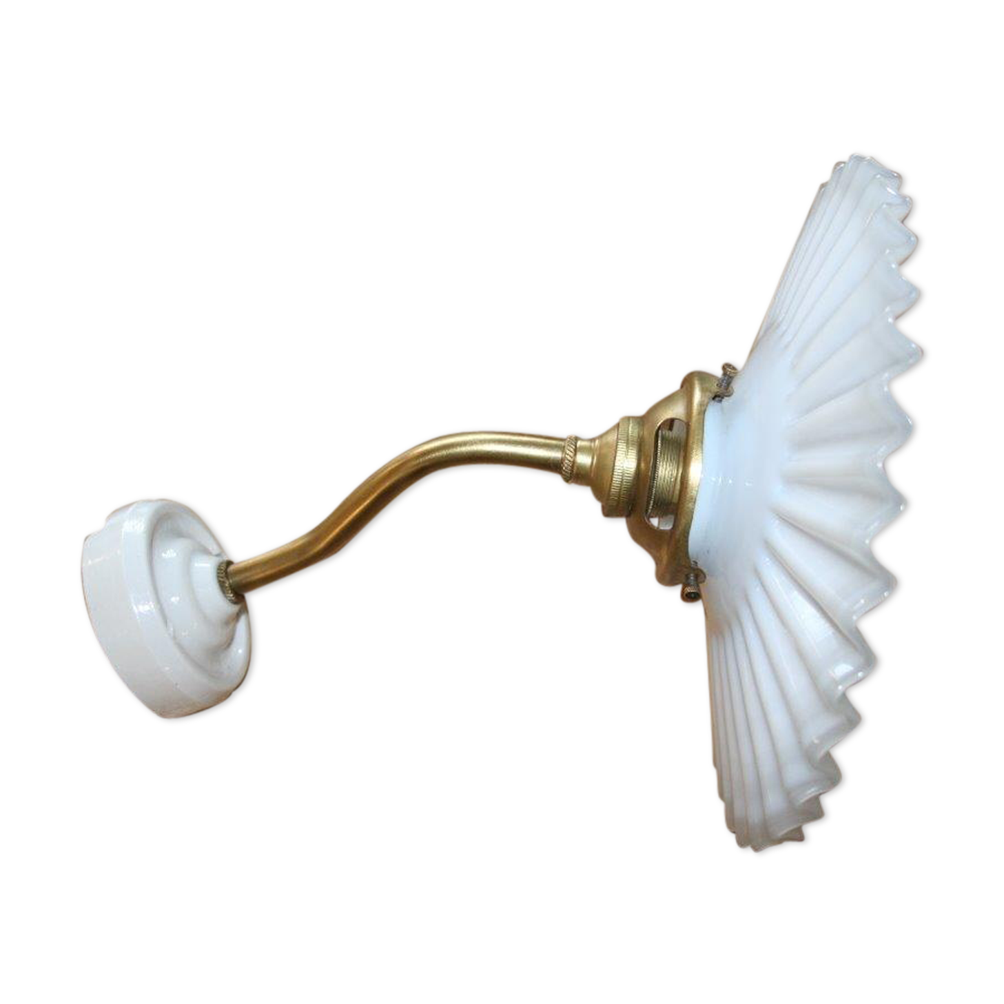 Apply wall light brass Swan neck