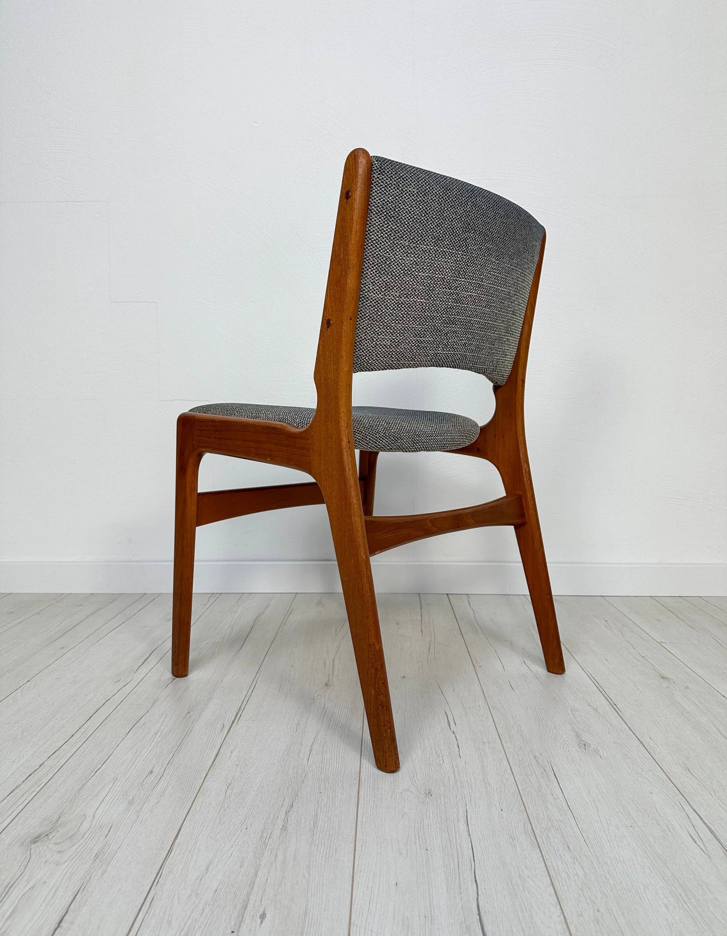 1960s vintage Danish teak dining chair by Erik Buch for Anderstrup Møbelfabrik