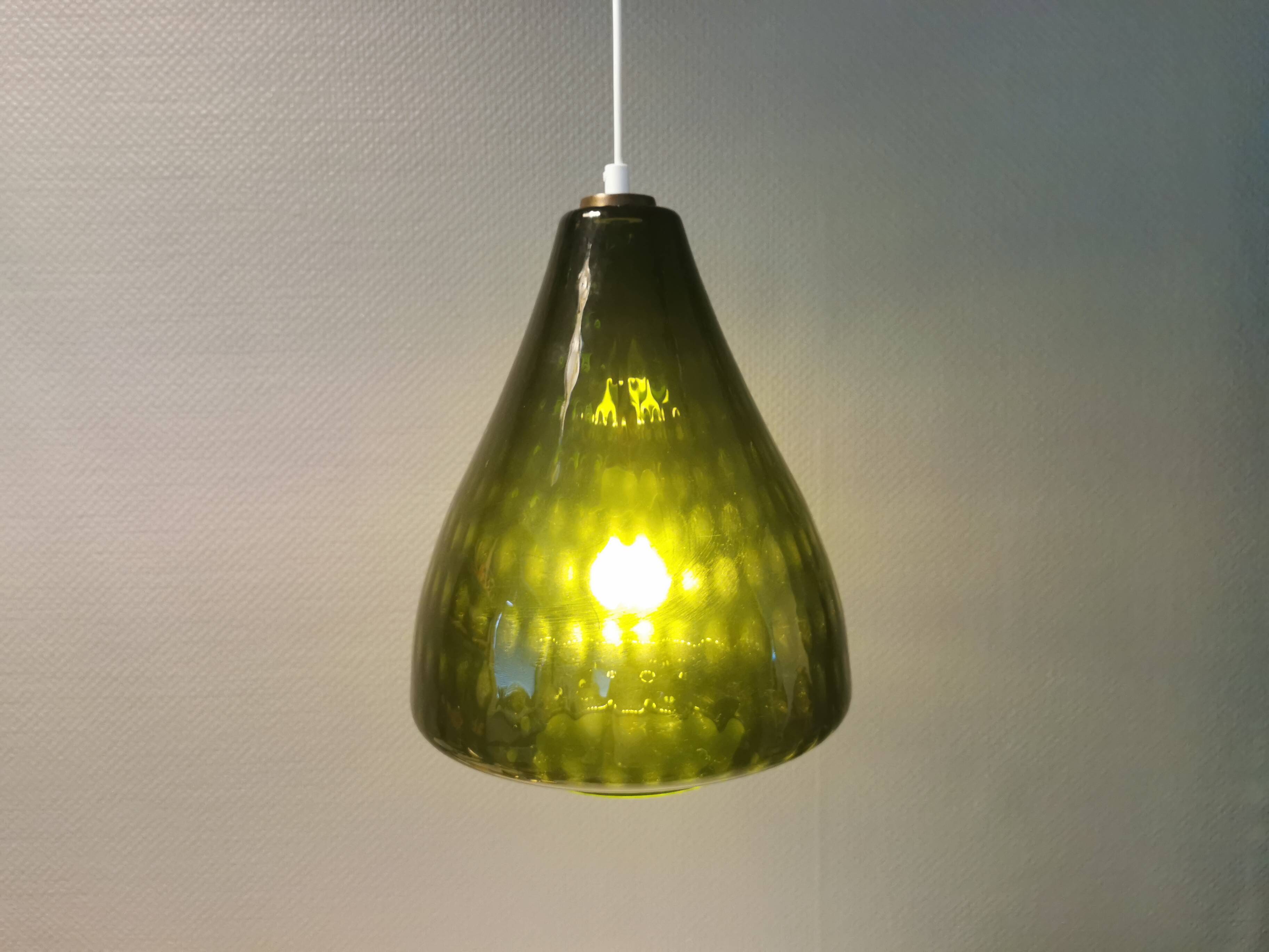 Large hanging lamp designed by Carl Fagerlund for Örrefors Sweden 1960-70s.