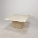 Italian Travertine Coffee Table, 1980s