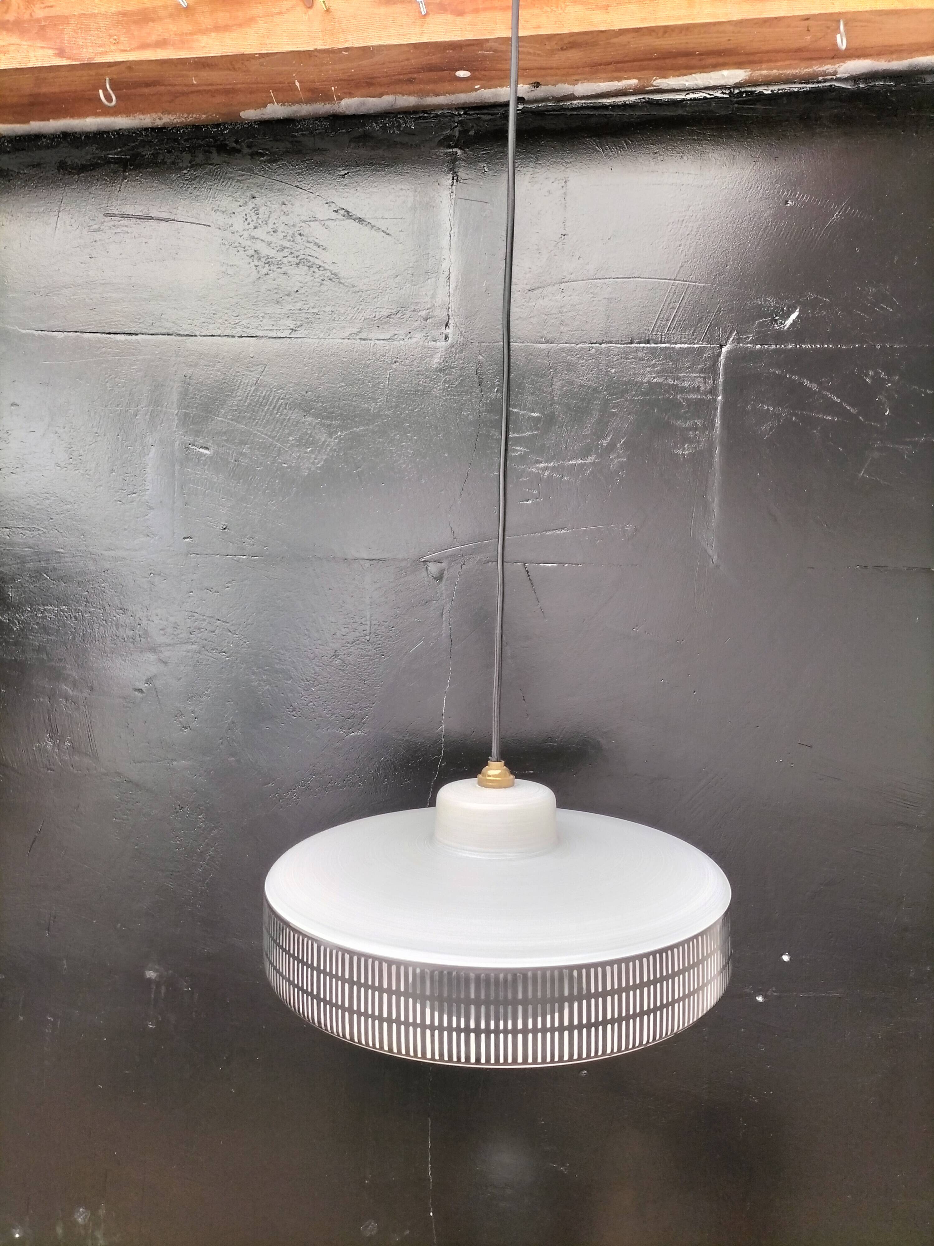Vintage glass pendant light