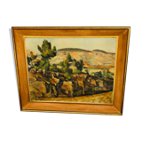 Oil on canvas: landscape