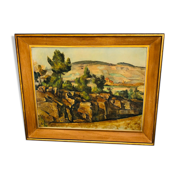 Oil on canvas: landscape