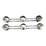 Pair of coat rack in chrome retro style