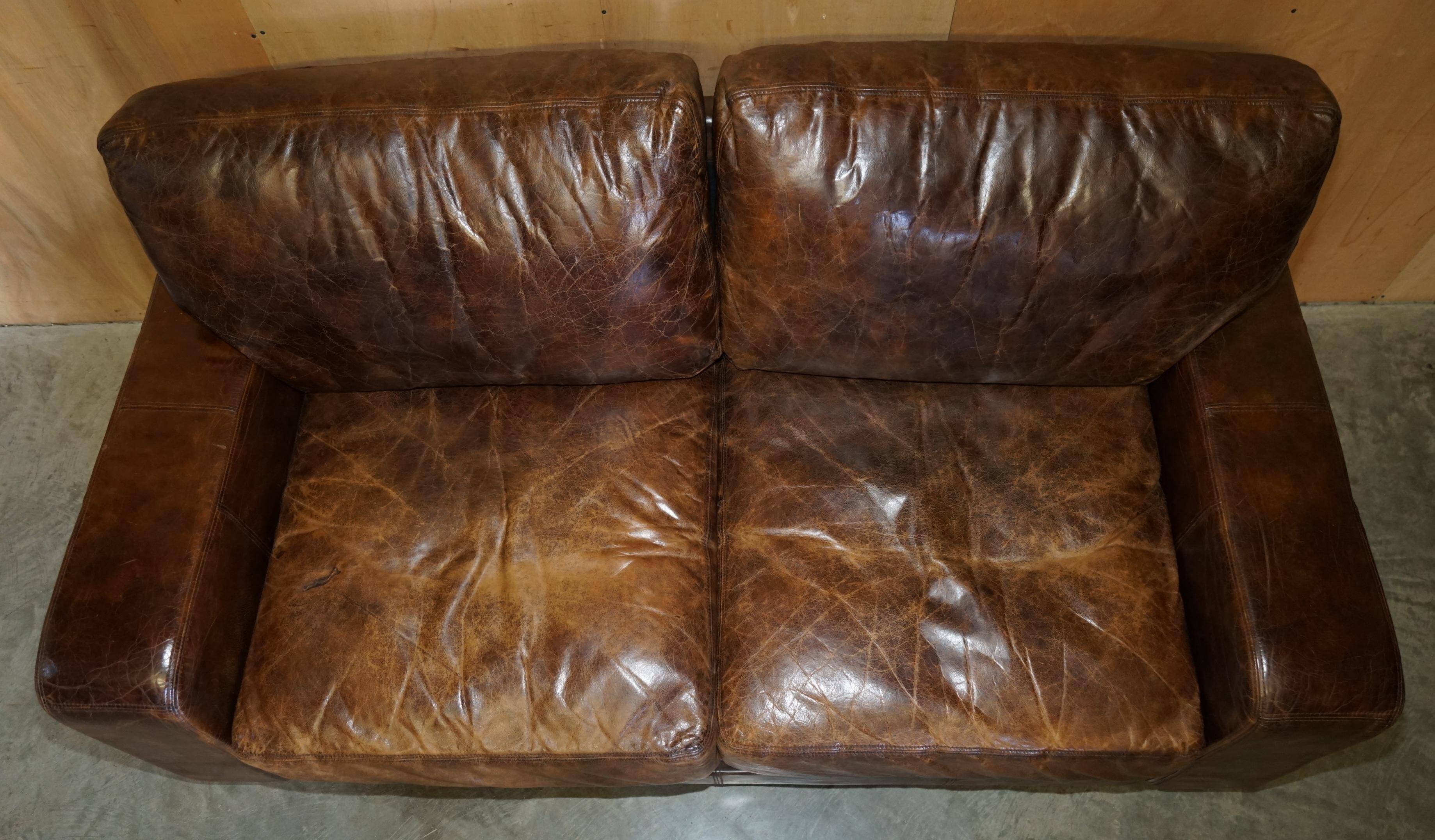 Halo Soho Heritage Leather Biker Sofa by Timothy Oulton