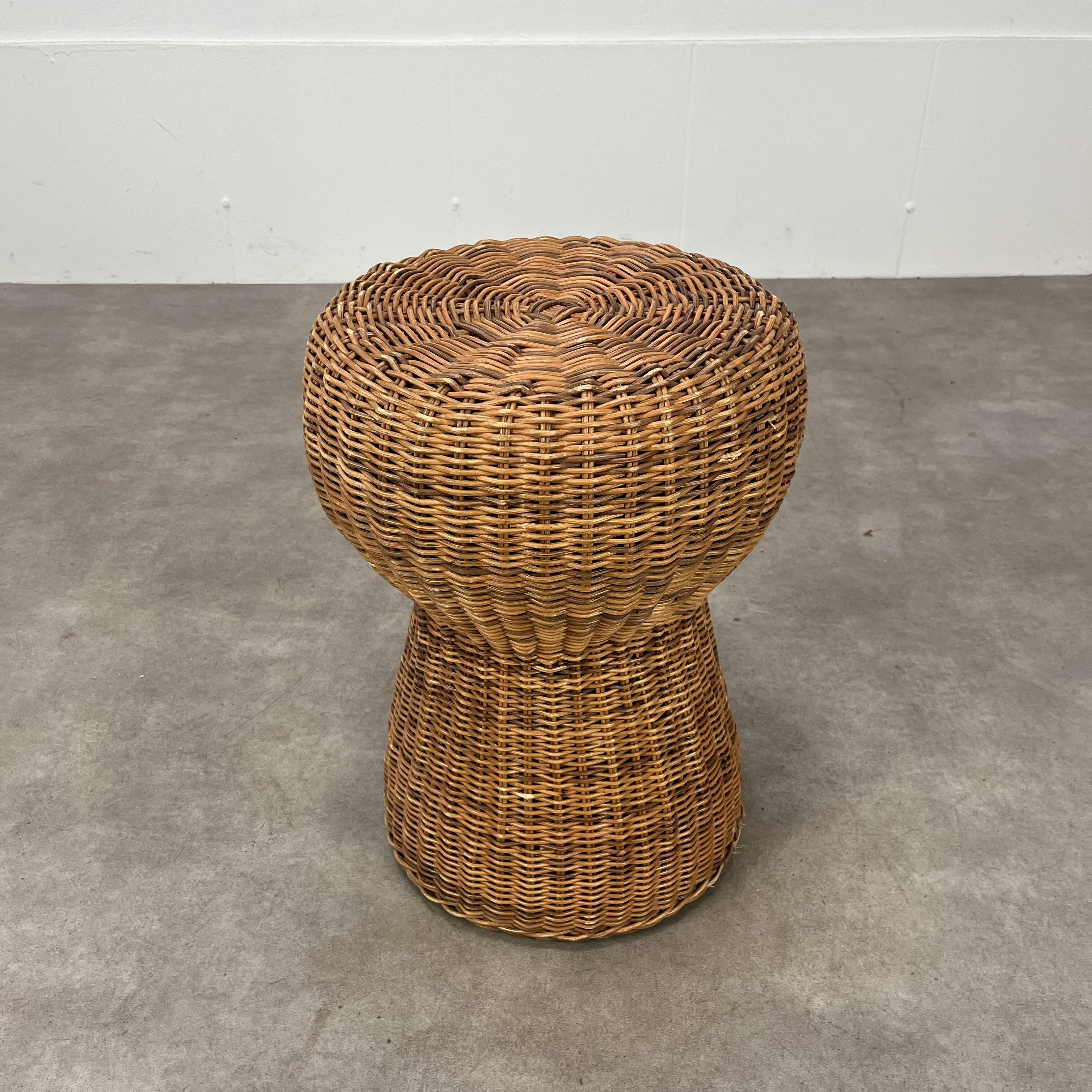 Champagne cork rattan stool